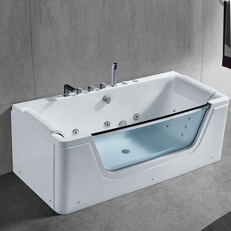 Home Bathroom Jacuzzi Tub - Intelligente Acryl-Jacuzzi-Wanne, Doppel-Hydromassage-Badewanne für Erwachsene mit