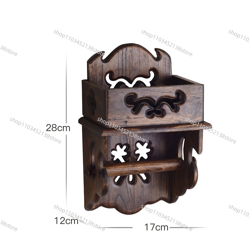 Home Bathroom Paper Towel Holder - Holz-Papierhandtuchhalter Toiletten-Aufbewahrungsregal Taschentuchbox Wandmontierter Behälter Badezimmerregal