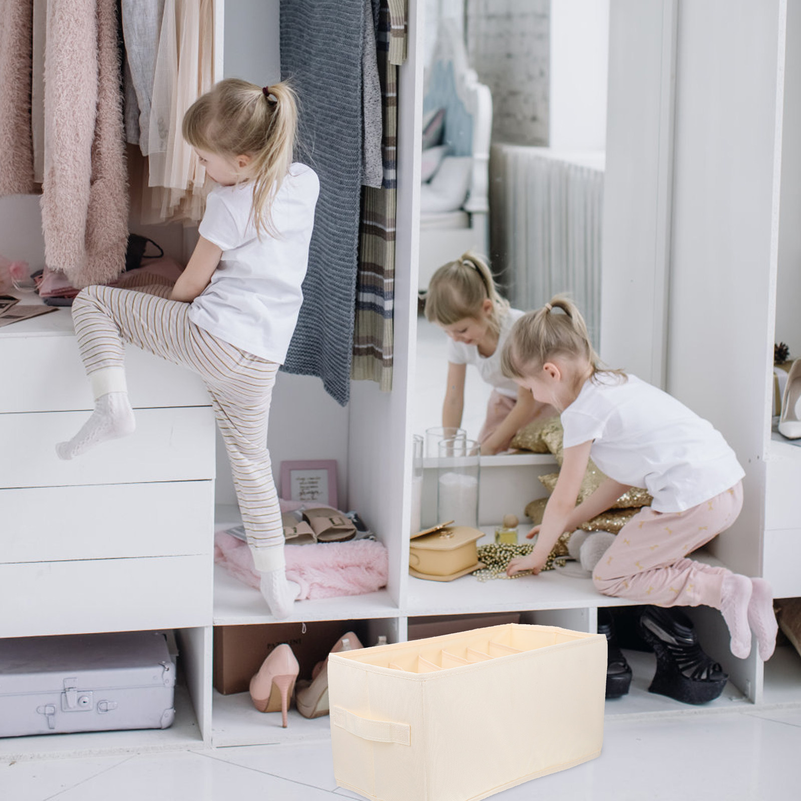 Home Essentials Bathroom Organizer - Dünner Kleider-Organizer für den Kleiderschrank mit