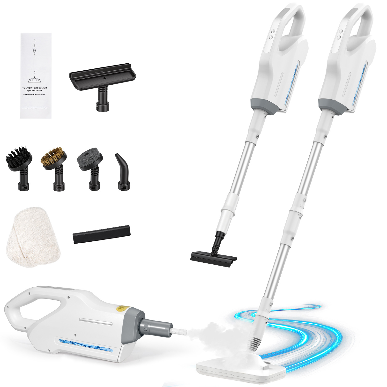 Home Bathroom Cleaner - 1500W Multifunktionaler Dampfmopp-Reiniger Handgehaltene Hochtemperatur-Dampfreinigungsmaschine für