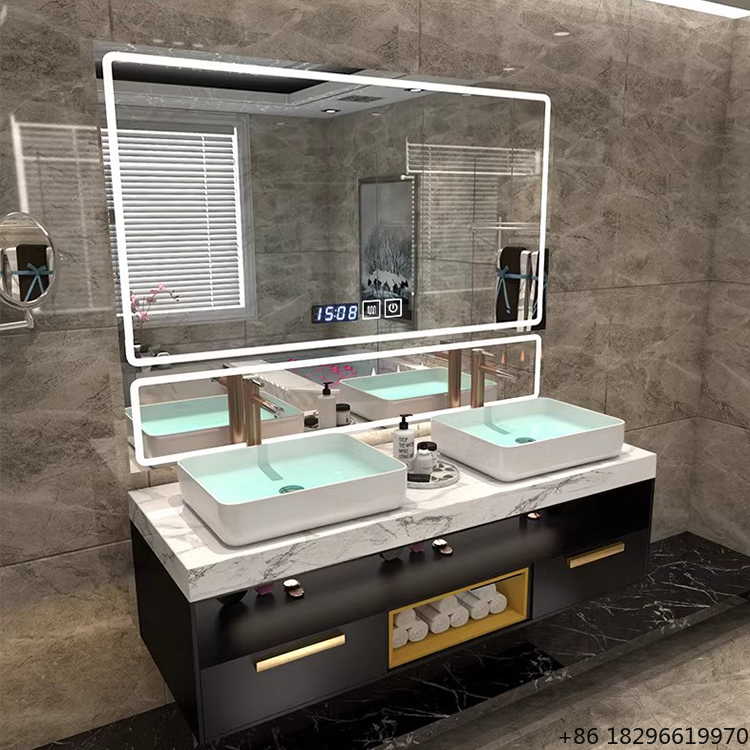 Bathroom Cabinet Mirror - Luxuriöser Großer LED-Beleuchteter Intelligenter Badezimmerspiegelschrank mit