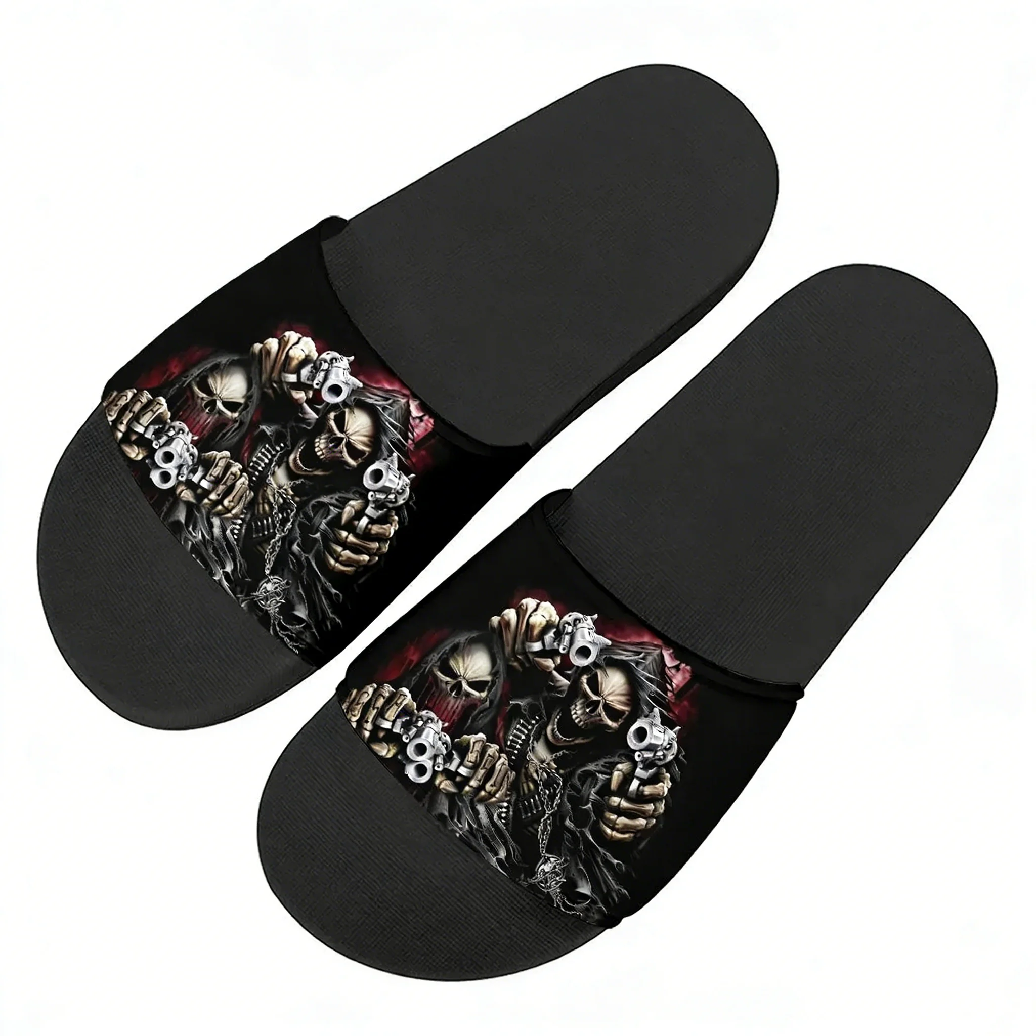 Home Outside Bathroom - Verrückte Skelett-Hausschuhe, Retro-Wasserschuhe für Männer, Frauen