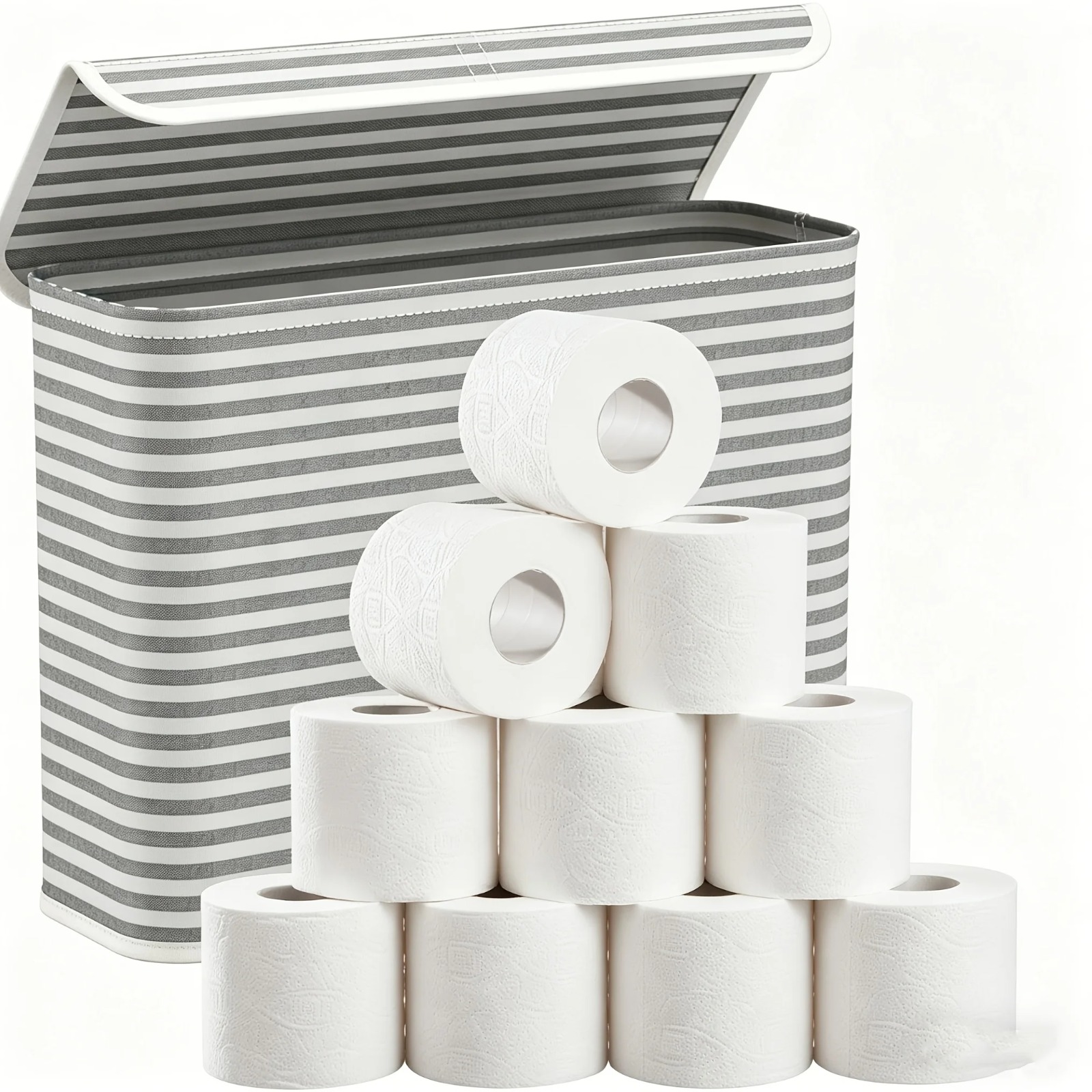 Home Bathroom Paper Towel Holder - Badezimmer Toilettenpapierhalter Aufbewahrungskorb Faltbarer Stoffbehälter mit