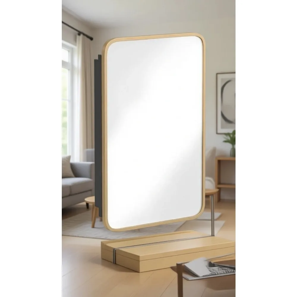 Bathroom Cabinet Mirror - 16x24 Einbau-Medizinschrank mit Goldrahmen, Facettenspiegel für