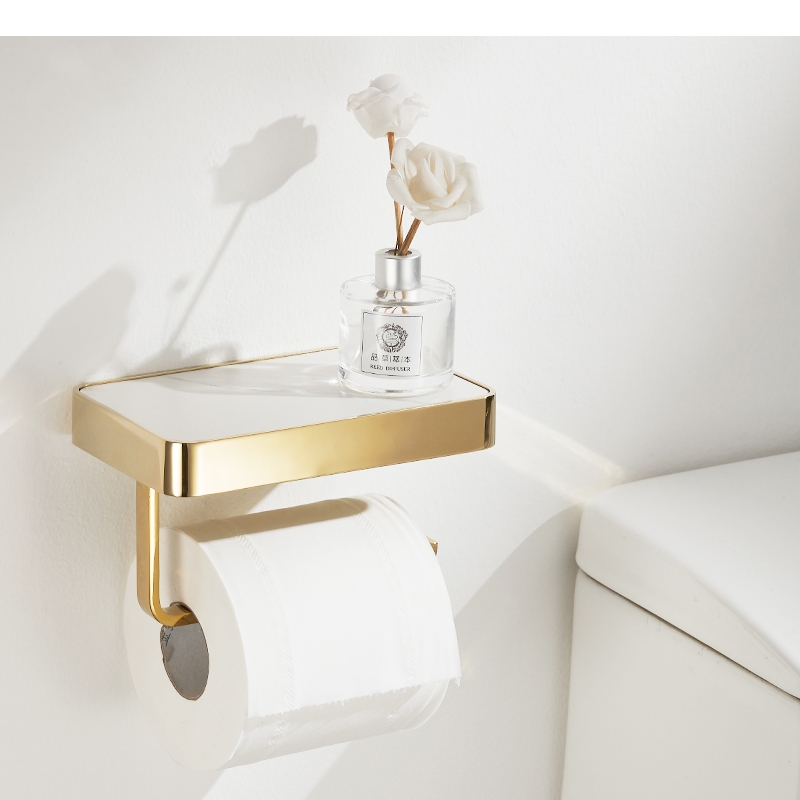 Home Bathroom Paper Towel Holder - Metall Tissue Halter Felsen Platte Papier