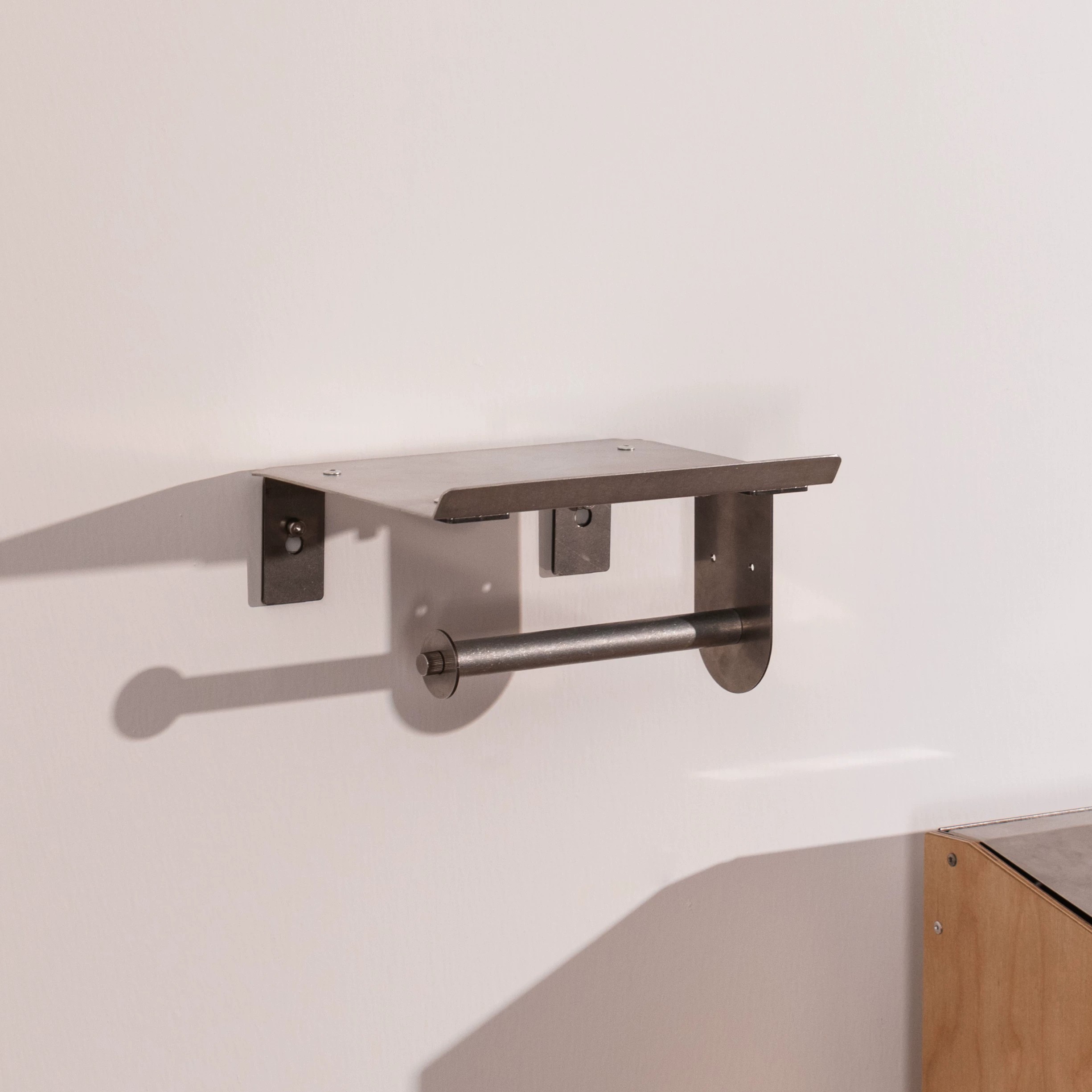 Home Bathroom Paper Towel Holder - Minimalistischer Wandmontierter Papierhandtuchhalter mit Ablage aus