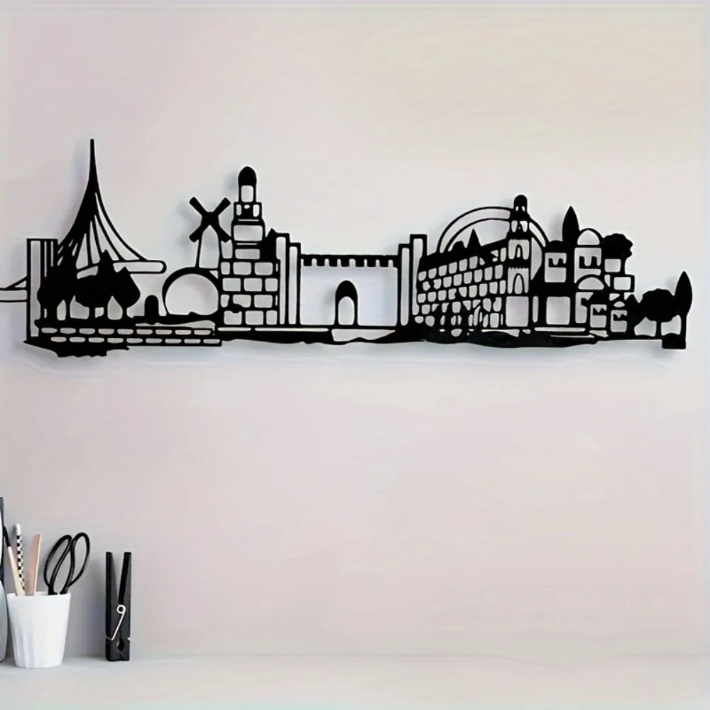 Home & Bathroom Building Products Pte Ltd Reviews - CIFBUY Eisen-Wandkunst Jerusalem Skyline Altstadt-Silhouette Davidstern