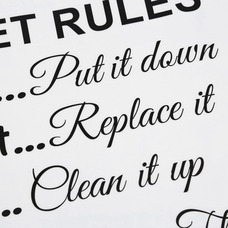 AS60-10X Toilettenregeln Badez – Home Bathroom Rules Bewertung und Preis