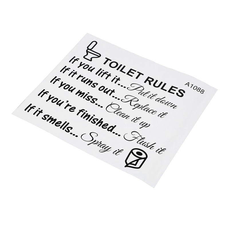 AS60-10X Toilettenregeln Badez – Home Bathroom Rules Bewertung und Preis