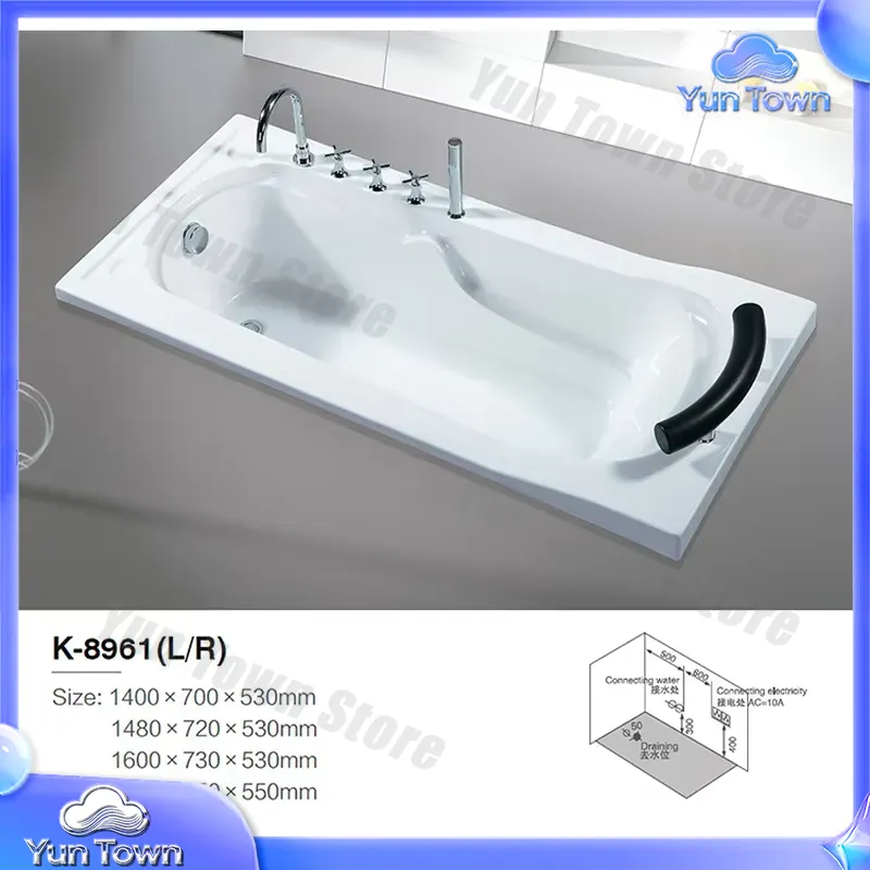 Einzelne Einweich-Whirlpool-Ba – Home Bathroom Jacuzzi Tub Bewertung und Preis