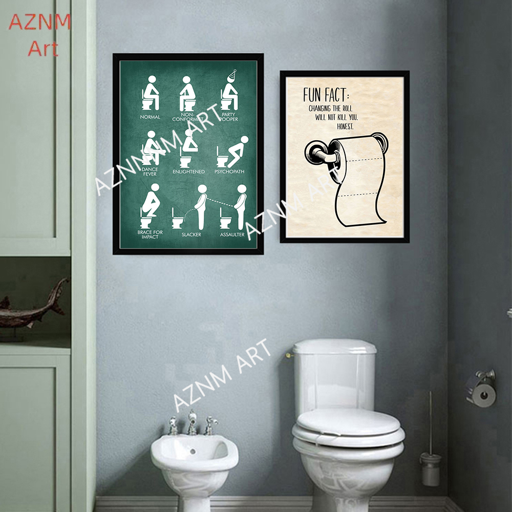 Wand Kunst Leinwand Malerei Lu – Home Bathroom Rules Bewertung und Preis