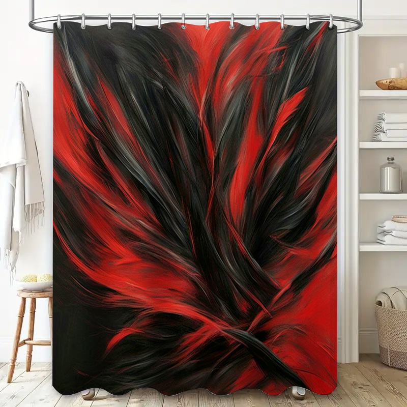 Roter und schwarzer abstrakter – Home Bathroom Ideas Bewertung und Preis