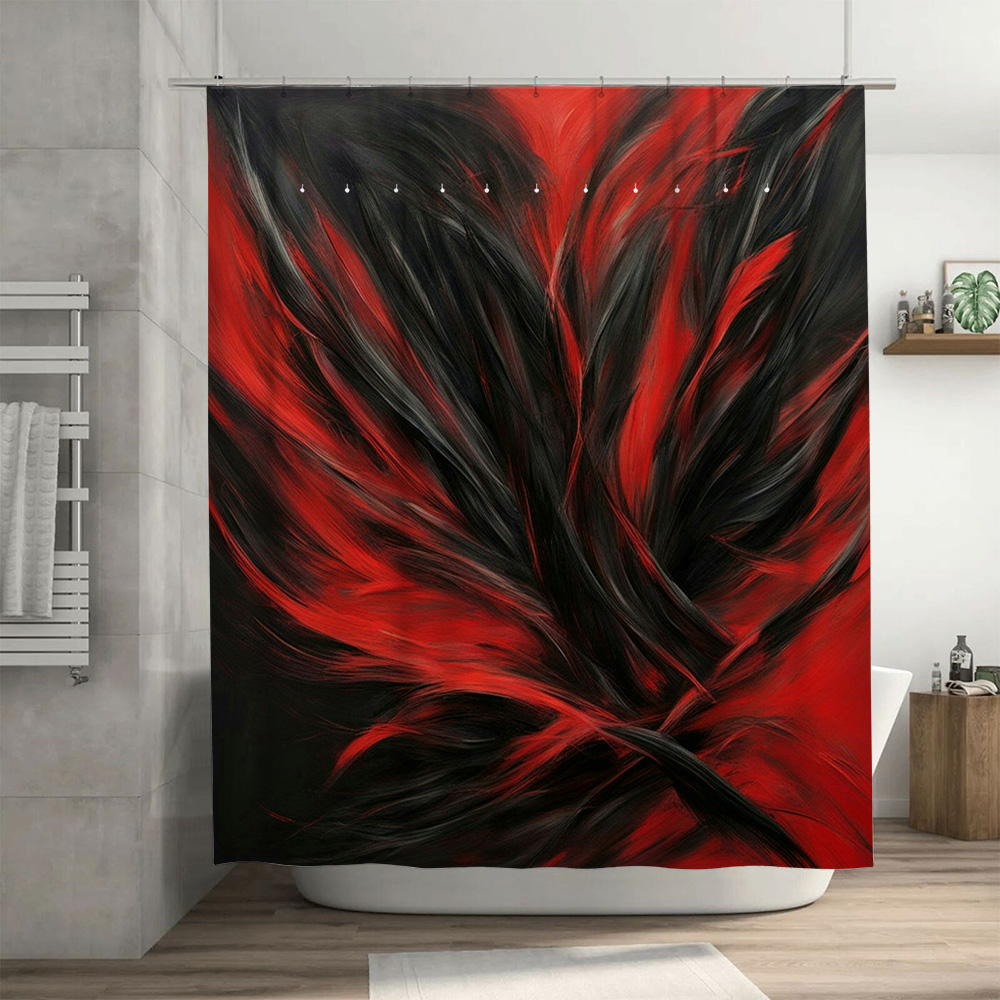 Roter und schwarzer abstrakter – Home Bathroom Ideas Bewertung und Preis