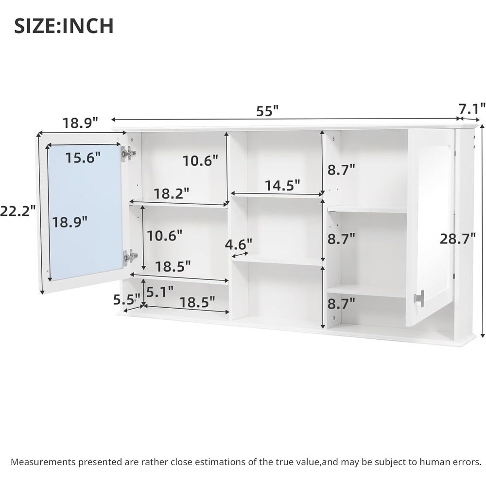 55 x 28 Zoll großer Badezimmer – Bathroom Cabinet Mirror Bewertung und Preis