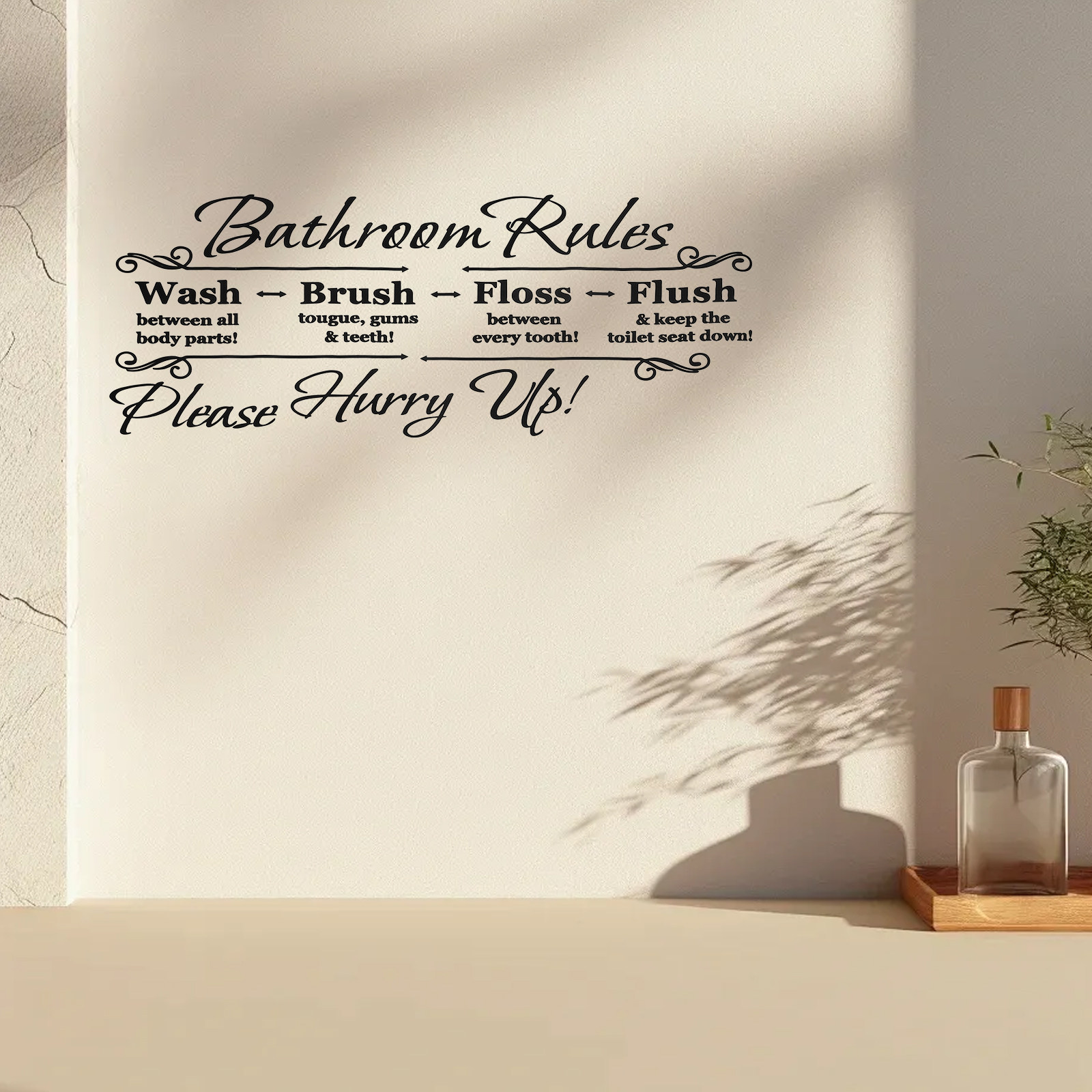 Badezimmer-Regeln Wandaufklebe – Home Bathroom Rules Bewertung und Preis