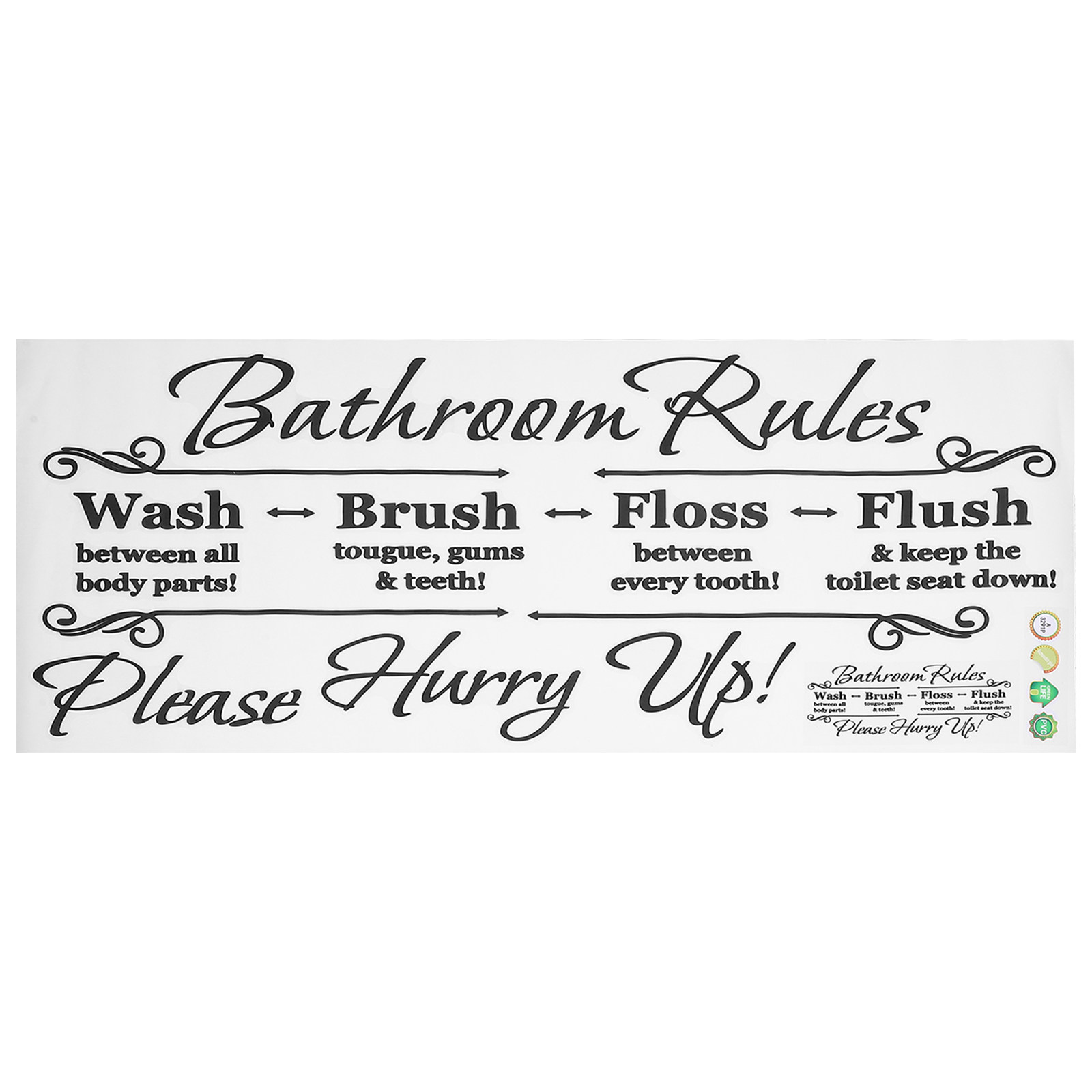 Badezimmer-Regeln Wandaufklebe – Home Bathroom Rules Bewertung und Preis