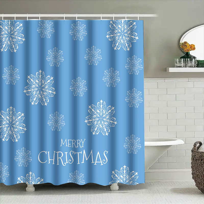 Weihnachts-Duschvorhang, Schne – Home Bathroom Ideas Bewertung und Preis
