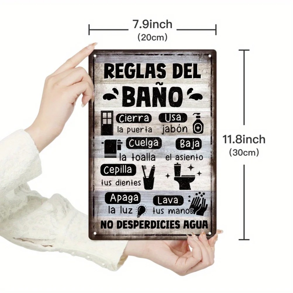 1 Stück Spanisches Vintage-Bad – Home Bathroom Rules Bewertung und Preis