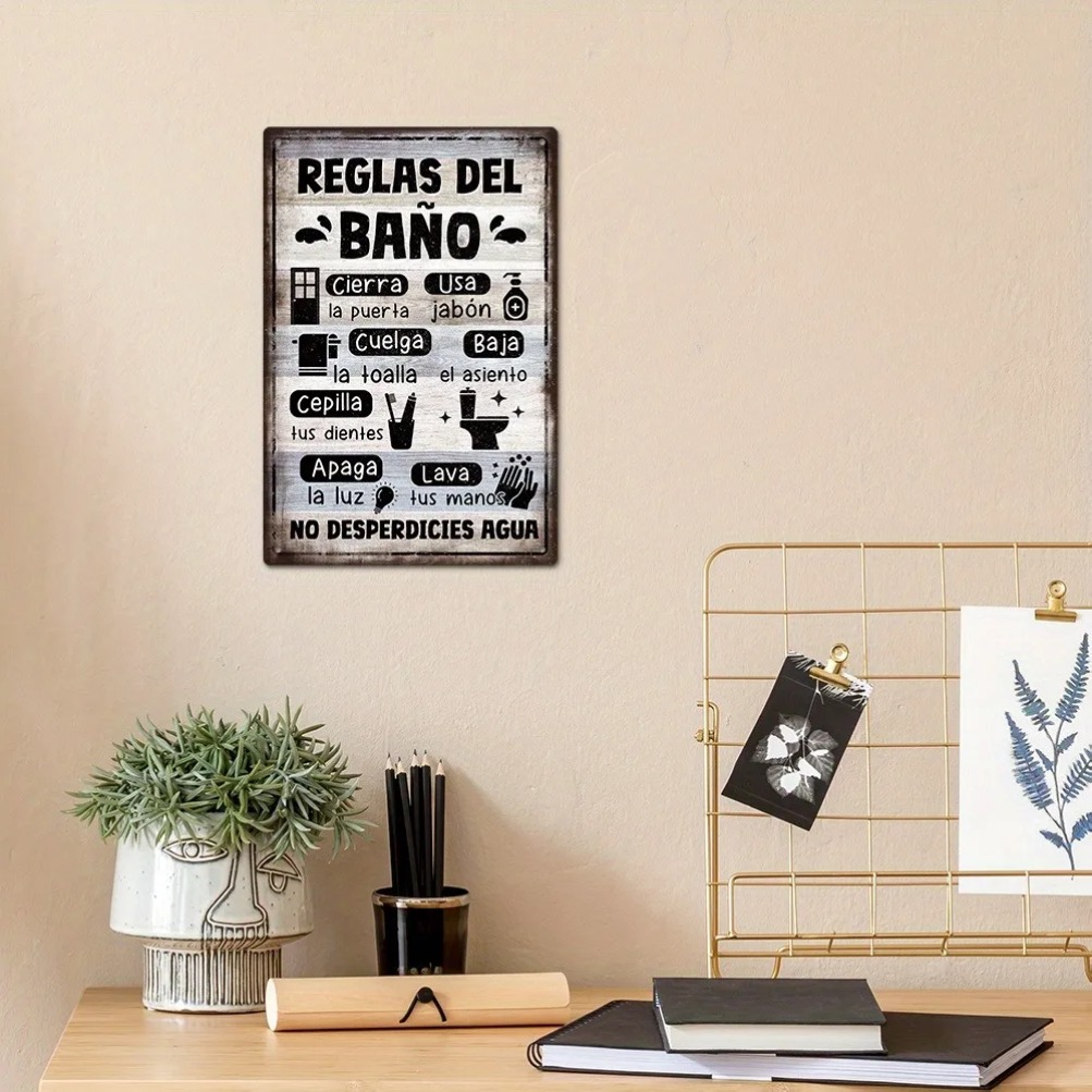 1 Stück Spanisches Vintage-Bad – Home Bathroom Rules Bewertung und Preis