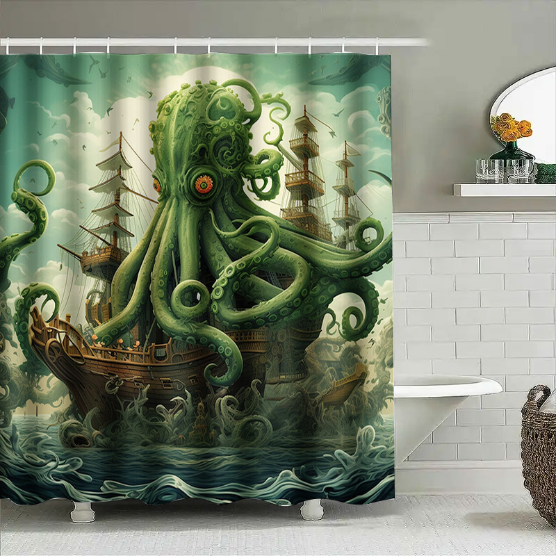 Oktopus Schiff Duschvorhang Su – Home Bathroom Ideas Bewertung und Preis