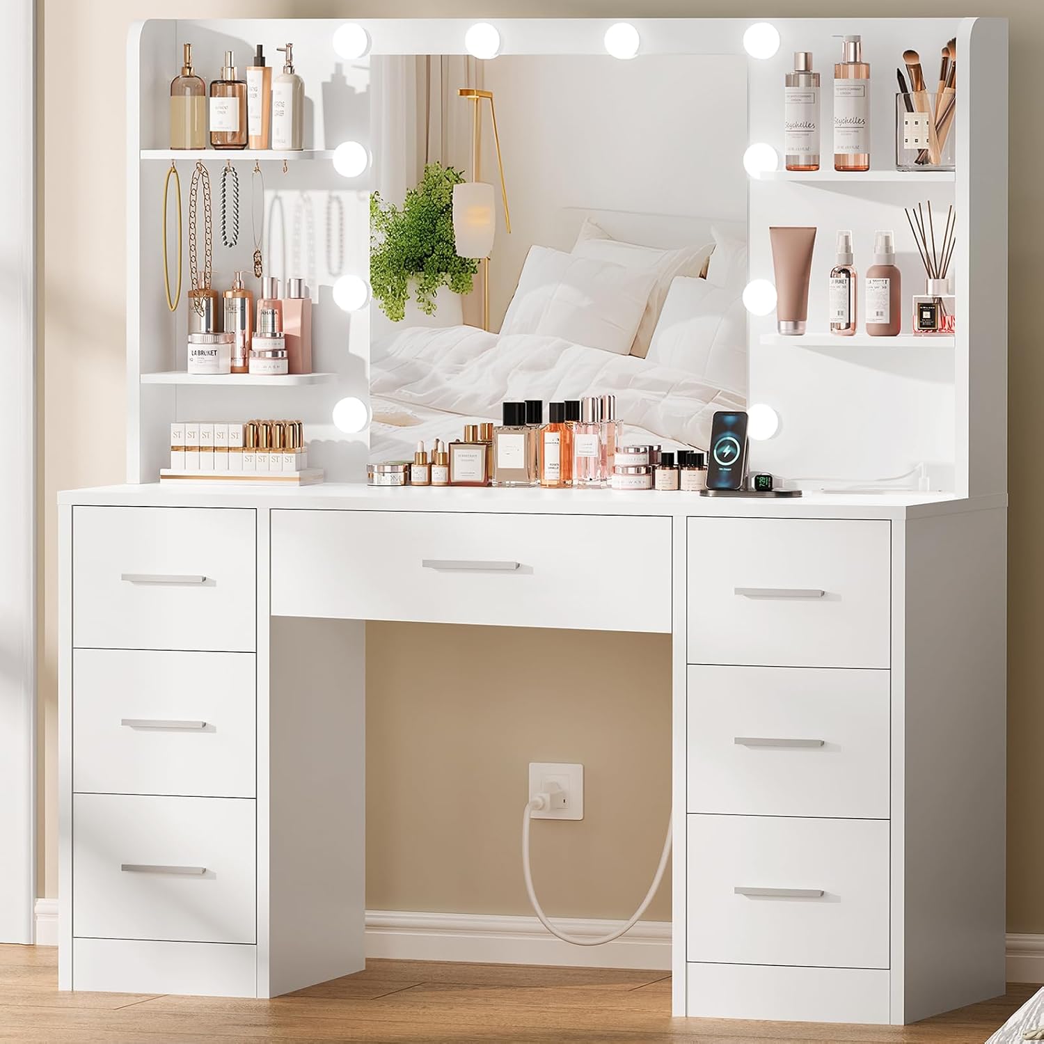 Großer Schminktisch mit LED-be – Home Outlet Bathroom Mirrors Bewertung und Preis