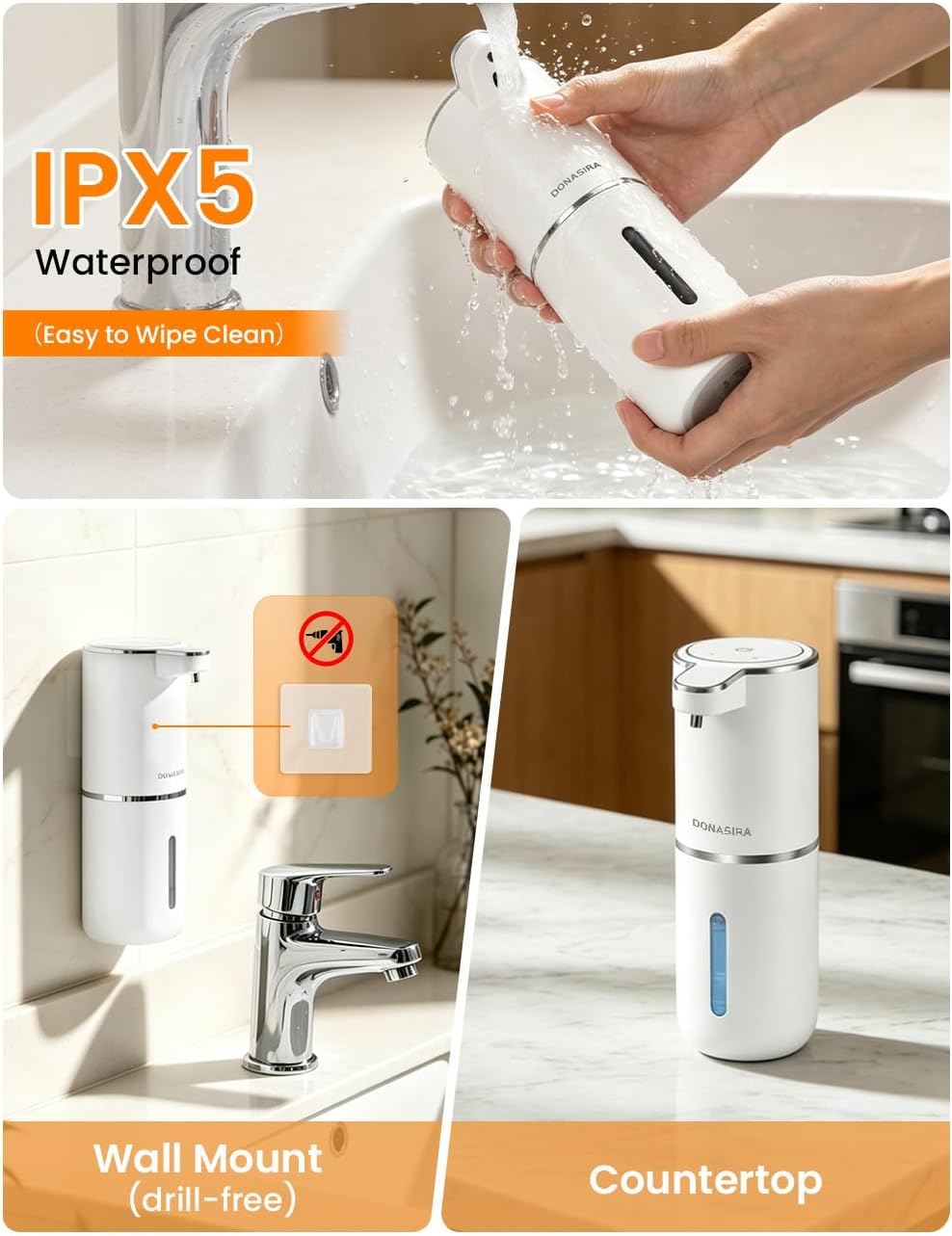 380ML Kapazität, Lichtanzeige, – Soap Dispenser Pump Bewertung und Preis