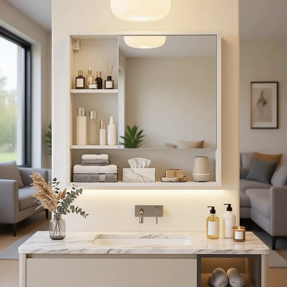 Wandmontierter Badezimmerspieg – Bathroom Cabinet Mirror Bewertung und Preis