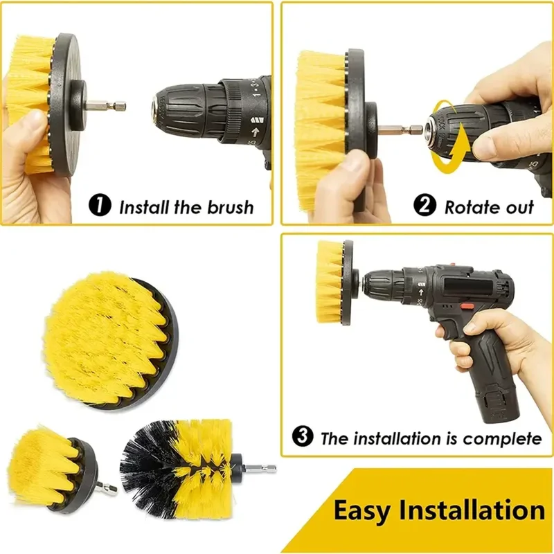3-teiliges Bohrbürsten-Set, Po – Home Bathroom Cleaning Machine Bewertung und Preis