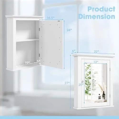 Weißer Medizinschrank mit Spie – Bathroom Cabinet Mirror Bewertung und Preis