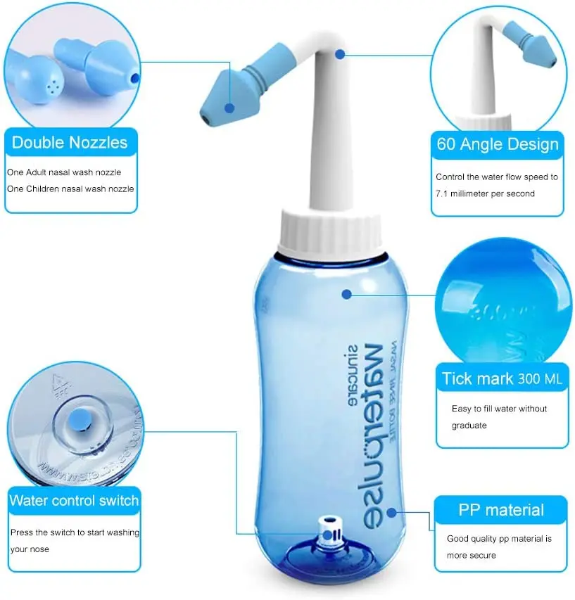 300ml 500ml Nasenspülflasche W – Home Bathroom Cleaning Machine Bewertung und Preis