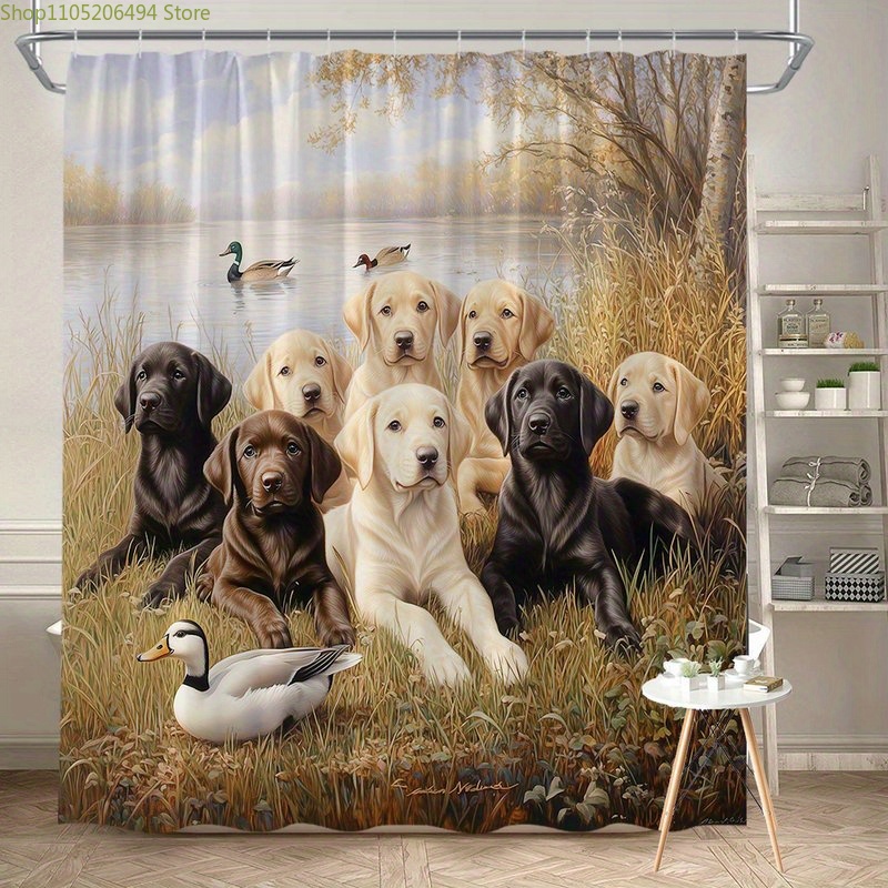 Duschvorhang mit Labrador-Hund – Home Bathroom Ideas Bewertung und Preis