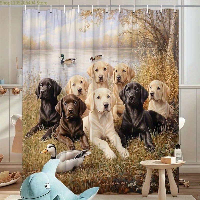 Duschvorhang mit Labrador-Hund – Home Bathroom Ideas Bewertung und Preis