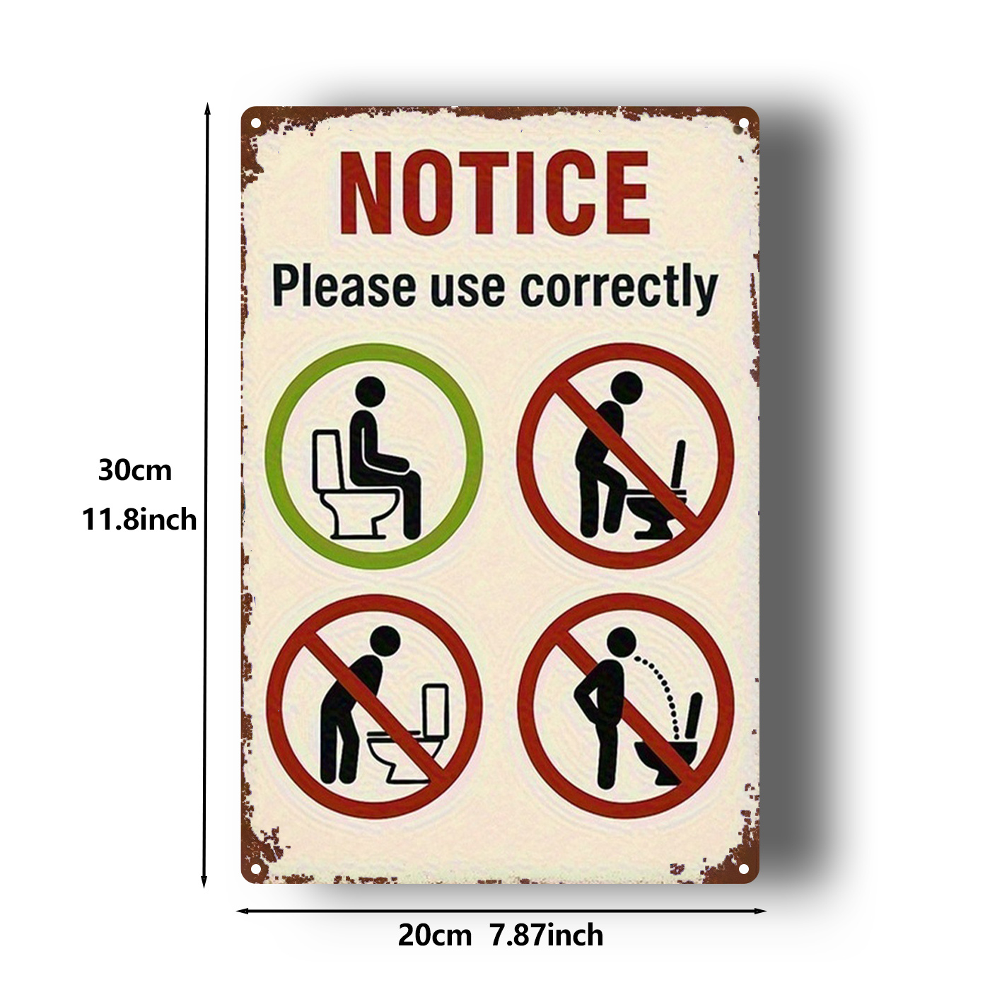 Vintage Flache 2D Aluminium Wa – Home Bathroom Rules Bewertung und Preis