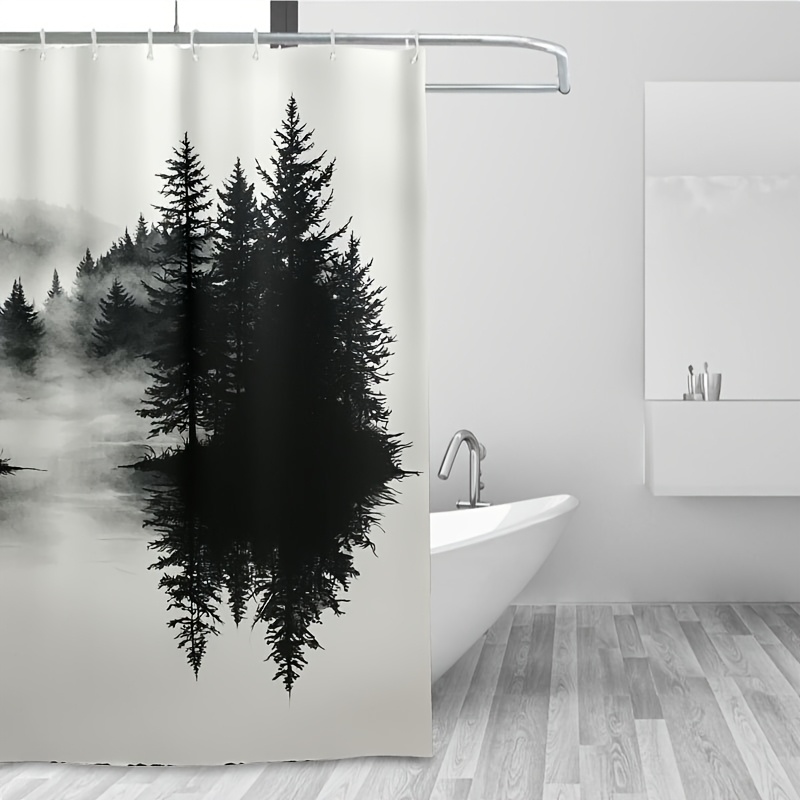 Duschvorhang mit Nebelwald- un – Home Bathroom Ideas Bewertung und Preis