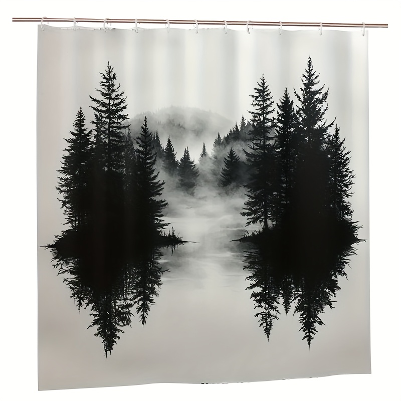 Duschvorhang mit Nebelwald- un – Home Bathroom Ideas Bewertung und Preis